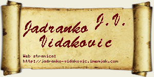 Jadranko Vidaković vizit kartica